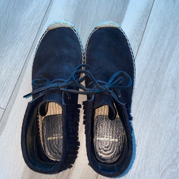 SAINT LAURENT BLACK SUEDE MOCCASIN BOOTIES 38 - Picture 4 of 7